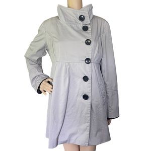 WE FASHION size L beige empire waist cotton blend jacket